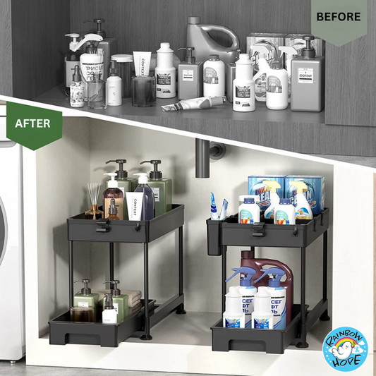 Sliding Storage Organizer/ Under Slink Shelf Rack/ KitchenStorage Rack 置物架