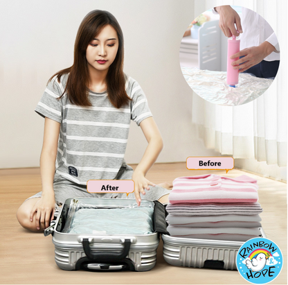 Vacuum Storage Bag/Hand Roll Vacuum Bag/Travel Ziplock Bag/Handpump收纳袋 手卷压缩袋
