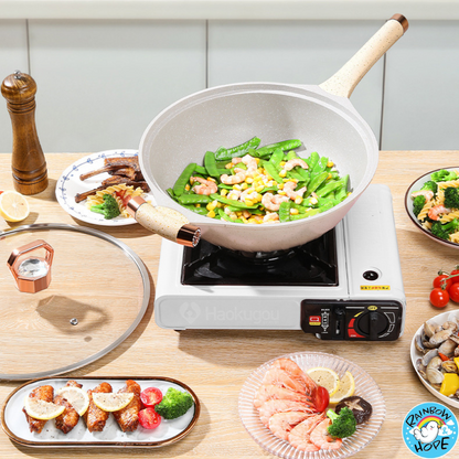 Non Stick Frying Pan Multi-Cooker Pot Woks Pancake Pan Steak Frying Pan 麦饭石不粘锅 平底炒菜锅