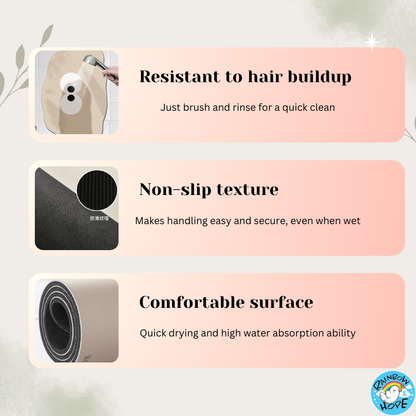 Non-Slip Diatomaceous Earth Mat Bathroom Floor Mat Ultra Absorbent硅藻泥防滑地垫