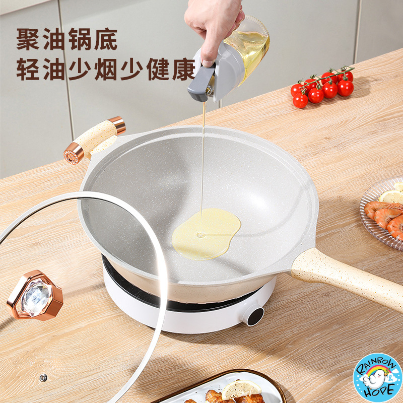Non Stick Frying Pan Multi-Cooker Pot Woks Pancake Pan Steak Frying Pan 麦饭石不粘锅 平底炒菜锅