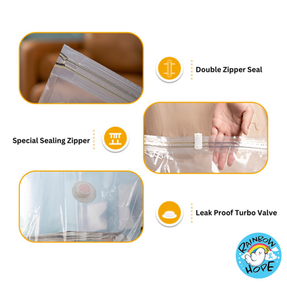 Vacuum Storage Bag/Hand Roll Vacuum Bag/Travel Ziplock Bag/Handpump收纳袋 手卷压缩袋