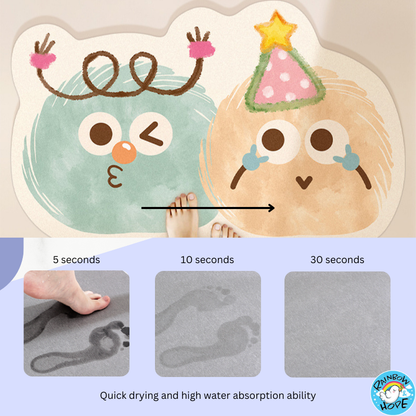 Non-Slip Diatomaceous Earth Mat Bathroom Floor Mat Ultra Absorbent硅藻泥防滑地垫