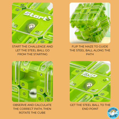3D Ball Maze Rotating Puzzle Cube Kids Maze Cube Puzzle Ball滚珠迷宫魔方