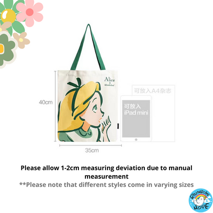 Canvas Shopping Bags/ Foldable Reusable Fabric Tote Bag 帆布包/ 单肩包/ 环保购物袋
