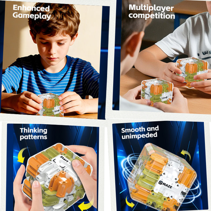 3D Ball Maze Rotating Puzzle Cube Kids Maze Cube Puzzle Ball滚珠迷宫魔方
