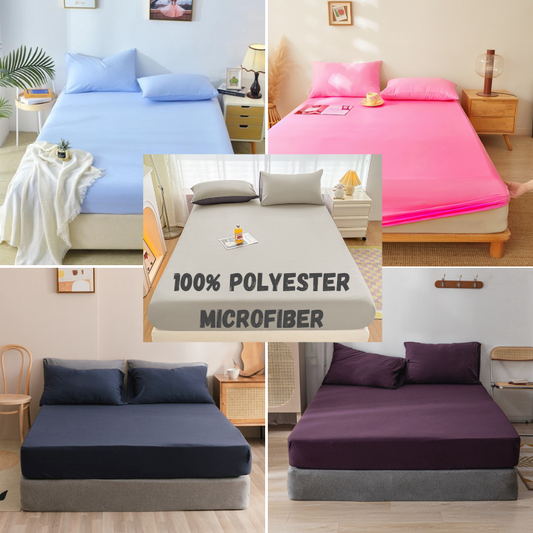 Plain Fitted Bedsheet / Pillow Case/ Bed Sheet/ Mattress Protector单色床单 枕头套
