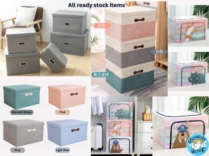 Foldable Storage box/Open Lid Fabric 可折叠/ 开盖储物箱/ 收纳箱