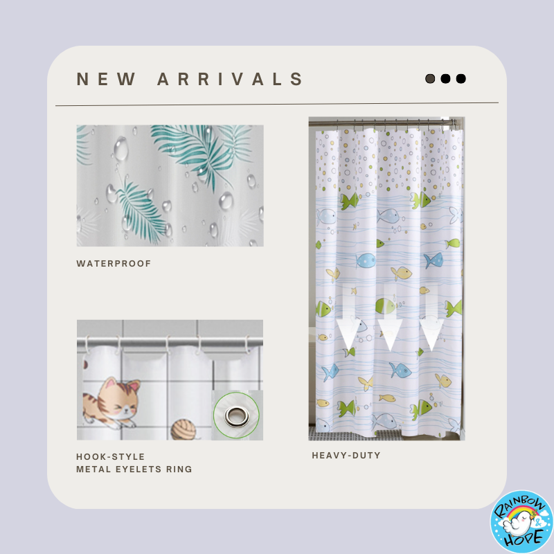 Shower Curtain/ Bathroom Waterproof Curtain 防水浴帘