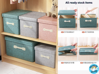 Foldable Storage box/Open Lid Fabric 可折叠/ 开盖储物箱/ 收纳箱