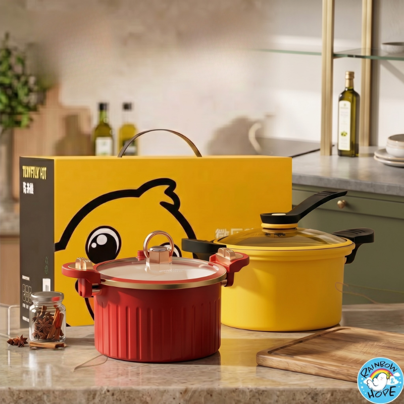 Multi-Function Non-Stick Micro Pressure Cooker Pot Sauce多功能不粘微型高压锅珐琅微压汤锅