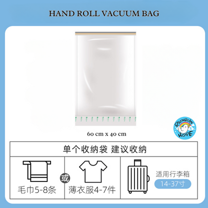 Vacuum Storage Bag/Hand Roll Vacuum Bag/Travel Ziplock Bag/Handpump收纳袋 手卷压缩袋