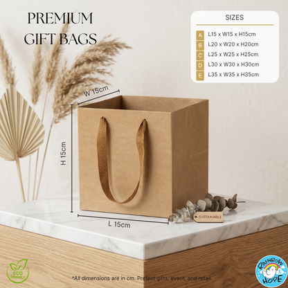 Premium Quality Paper Bag Flower Carrying Bag Gift Valentines Birthday Party Goodie 礼物/花束礼物袋
