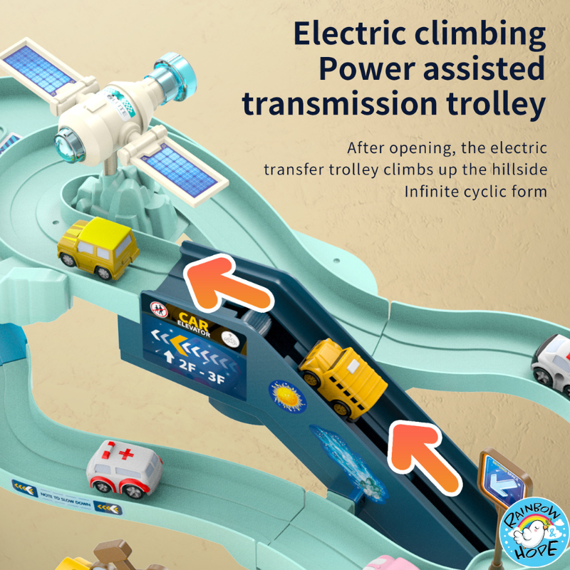 Children Desktop Toys/ Educational Space Car Breakthrough Adventure Sliding Track 儿童冒险滑行轨道游乐场