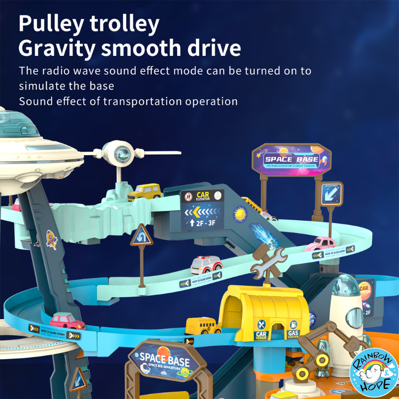 Children Desktop Toys/ Educational Space Car Breakthrough Adventure Sliding Track 儿童冒险滑行轨道游乐场