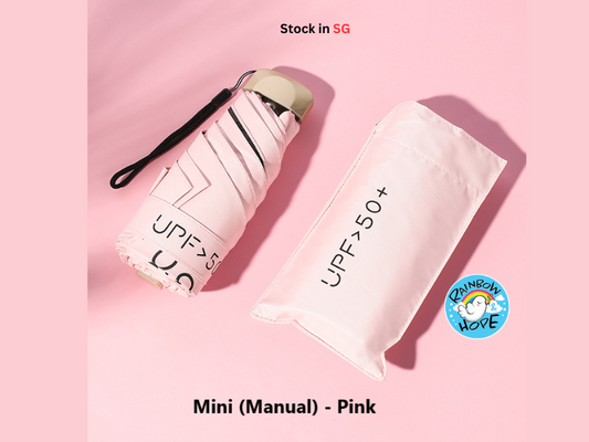 Mini Lightweight Foldable Umbrella UV Protection 超轻扁五折叠防晒防紫外线雨伞