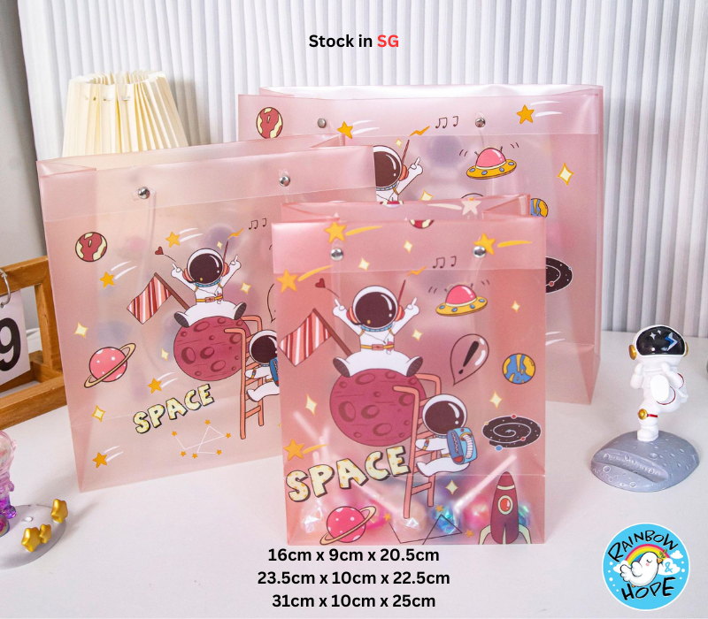 Frosted Plastic Gift Bag Birthday Party Goodie Bag 伴手礼袋/礼品袋 / 儿童节