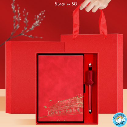 A5 PU Notebook Planner Lined Office/ Christmas Farewell Birth Gift 笔记本礼盒