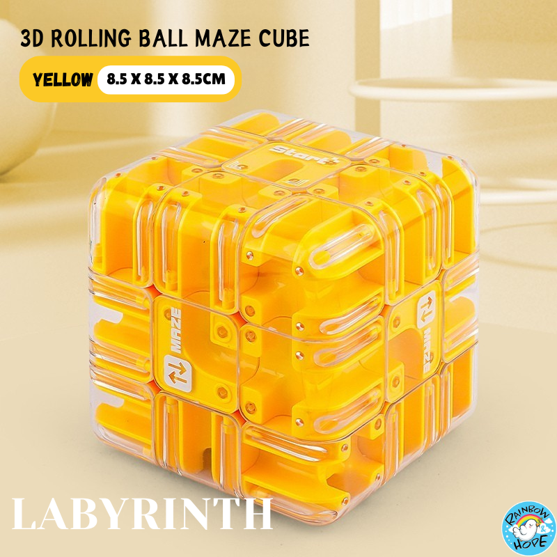 3D Ball Maze Rotating Puzzle Cube Kids Maze Cube Puzzle Ball滚珠迷宫魔方